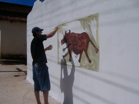 Obra que da Inicio a Linha do Tempo "BISÃO" arte rupestre.